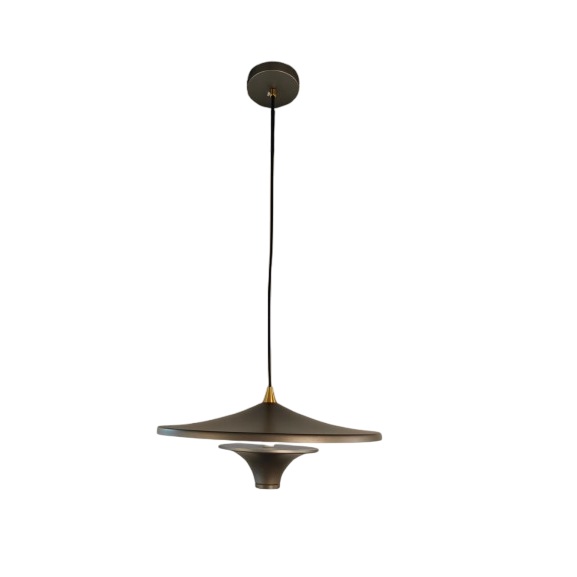 Astrid Gun Metal Pendant Light Astrid gun metal pendant light product image with warm white LED lighting