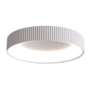 Aura white round LED ceiling lights with remote dimming