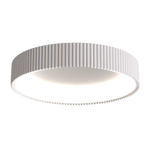 Aura white round LED ceiling lights with remote dimming
