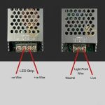 LED strip driver wiring for LED strip and light point connection
