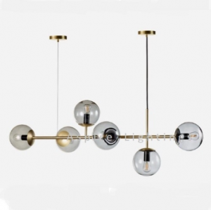 Pendant Light Hanging Lighting Enchant 6H Gold Glass Ball