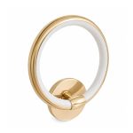 Gold ring round wall light product shot — 20cm circular wall light in gold electroplated finish