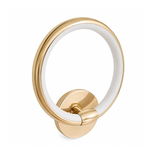 Gold ring round wall light product shot — 20cm circular wall light in gold electroplated finish