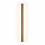 Black aluminium linear wall light vertical product photo warm white LED
