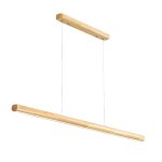 pinewood linear wood pendant light fixture