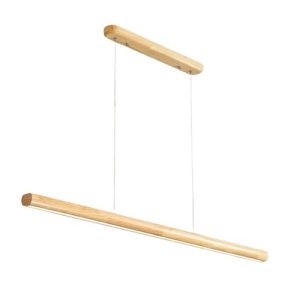 pinewood linear wood pendant light fixture