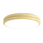 ceiling light fixture flush mount cream round LED light