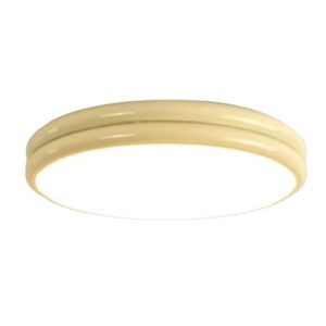 ceiling light fixture flush mount cream round LED light