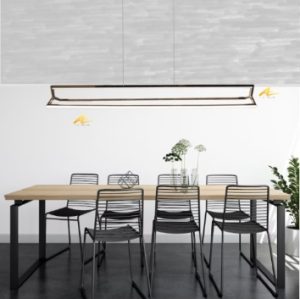 Linear Pendant Light Stainless Steel – Alagan Pearl Black Chrome
