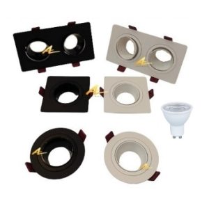 GU10 Anti-Glare LED Downlight Twin Recessed Spotlight Model 703