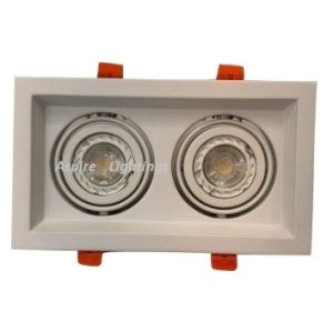 LED Downlight Fitting GU10 Twin White