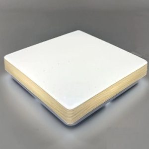 LED Ceiling Light Square Wood 26cm