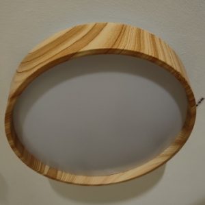LED Ceiling Light Round Wood 26cm