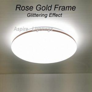 LED Ceiling Light Slim Starry Rose Gold 40cm