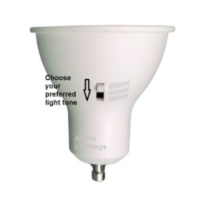 LED GU10 Light Bulb CCT Switchable Tunable 7W