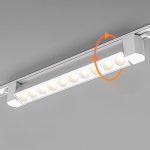 lego grille linear track light tiltable white ceiling tracklight