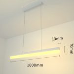 minimalist hanging light dimensions 100cm white linear pendant