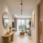 Ceiling track light fixture for living room foyer