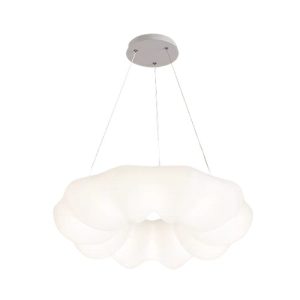 Pump bedroom pendant light in white sculptural design