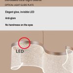 Seraphina dining table light pendant with concealed LED light source and anti glare design