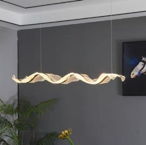 LED Hanging Light Wave Gold
