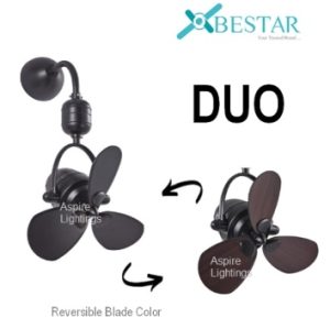 Corner Fan Wall Mount Bestar Duo Black Dark Wood