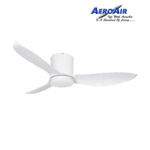 DC Motor Ceiling Fan Dimmable LED Light AeroAir AA335 Hugger Series White