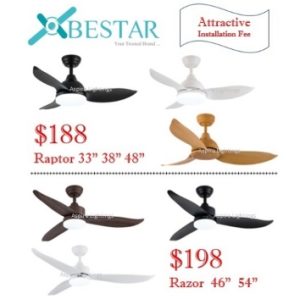 LED DC Ceiling Fan with Light Bestar Raptor