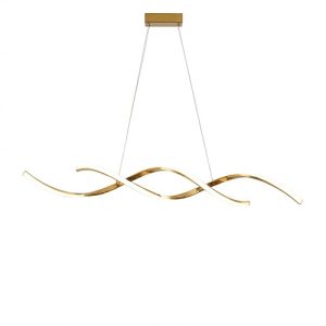 luxury designer pendant light Infinity Gold polished gold wave LED pendant