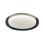 Aether round LED ceiling light with smoky grey double-layer shade designed to reduce glare, suitable for bedroom ceiling lights and study rooms