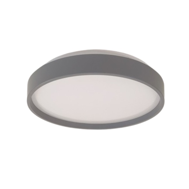 Orion grey round LED ceiling light 26cm slim design for balcony bathroom and small rooms