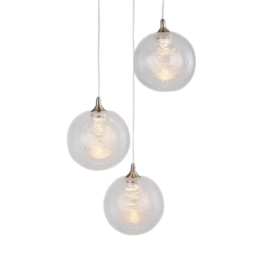 Aura Glass Ball clear glass pendant light Aura Glass Ball kitchen island hanging lamps in clear glass pendant light design