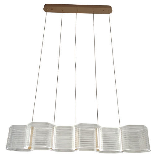 Hexaglow lamp pendant ceiling light 95cm gold LED pendant with adjustable cords