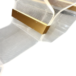 Hexaglow lamp pendant ceiling light close-up acrylic shade and gold hairline frame