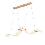 Wave Rose Gold modern hanging light fixtures LED pendant light in rose gold finish with starry glitter acrylic