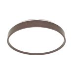 Orion Grey LED ceiling light in cocoa finish, 26cm round surface mount 20W daylight ceiling light for bathroom balcony and small room