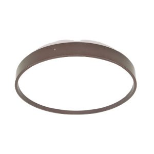 Orion Grey LED ceiling light in cocoa finish, 26cm round surface mount 20W daylight ceiling light for bathroom balcony and small room