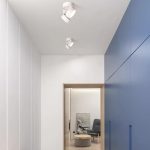 White twin ceiling light without false ceiling adjustable LED ceiling lights installed in hallway wardrobe area