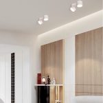 White twin ceiling light without false ceiling adjustable LED ceiling lights installed in modern living room
