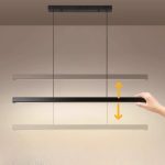 LED pendant light with adjustable height for pendant lighting for kitchen island and dining table