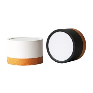 Ceiling round LED light circular LED light modern surface mount ceiling lamp black white wood design