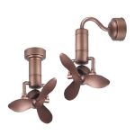 Acorn DC360 sand gold corner fan with ceiling and wall mount options