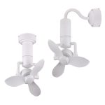 Acorn DC360 white corner fan with ceiling mount and wall mount options