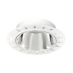 Eryx trimless downlight with silver inner reflector and anti glare recessed spotlight design
