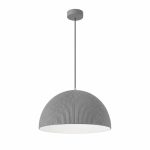 Dining table hanging lights in grey wabi sabi style