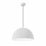 white high ceiling pendant light with adjustable 300cm cord