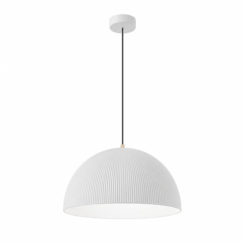 white high ceiling pendant light with adjustable 300cm cord