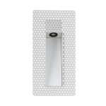 Scala frameless recessed step light white rectangle front view aluminium