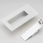 Scala recessed step light removable LED module separated from plaster frame