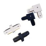 track rail connectors black and white straight and L type connectors